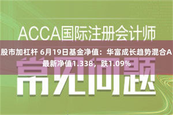 股市加杠杆 6月19日基金净值：华富成长趋势混合A最新净值1.338，跌1.09%