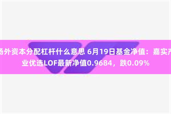 场外资本分配杠杆什么意思 6月19日基金净值：嘉实产业优选LOF最新净值0.9684，跌0.09%